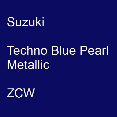 Suzuki, Techno Blue Pearl Metallic, ZCW.